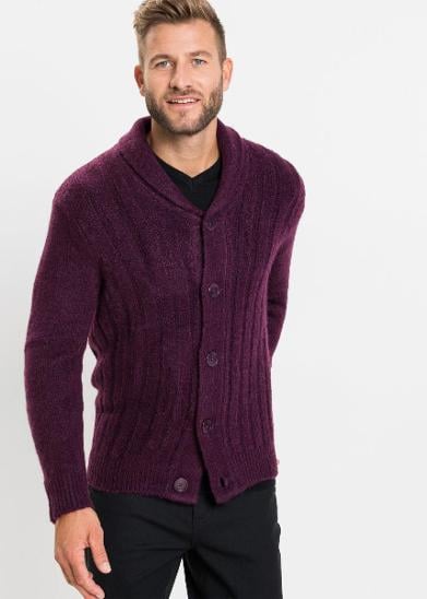 Bordový pletený sveter 